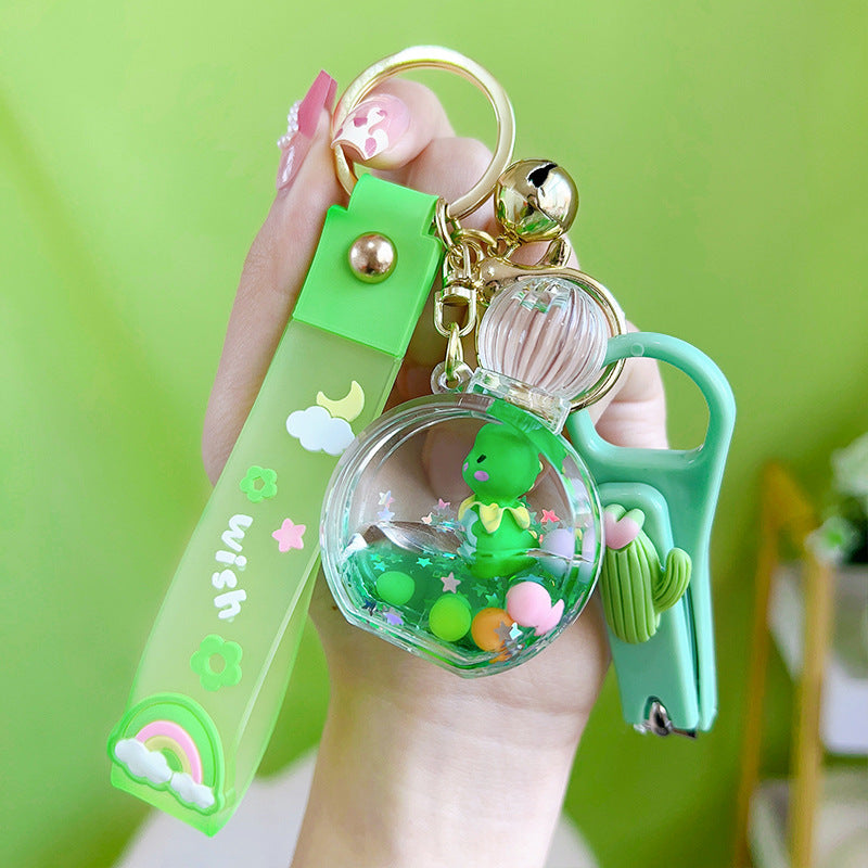 Wholesale Acrylic Little Green Dragon Cute Keychains